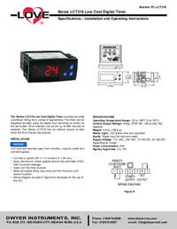 Thumbnail of document Manual - Series LCT316 Low Cost Digital Timer